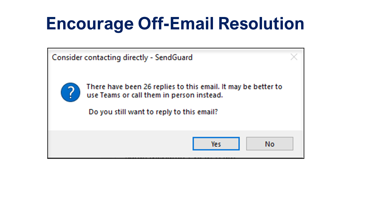 screenshot of SendGuard for Outlook
